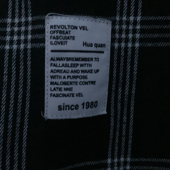 Men’s Flannel B&W - Small - Picture 3 of 3